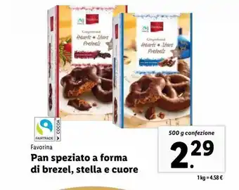 Lidl Pan speziato a forma di brezel, stella e cuore offerta