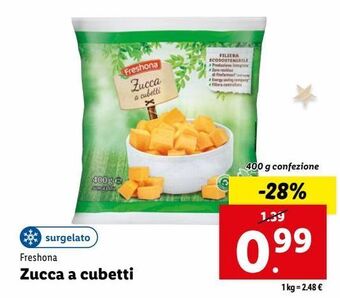 Lidl Zucca a cubetti offerta