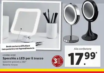 Lidl Specchio a led per il trucco offerta