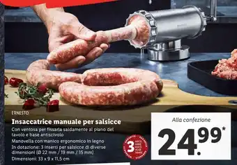 Insaccatrice manuale per salsicce