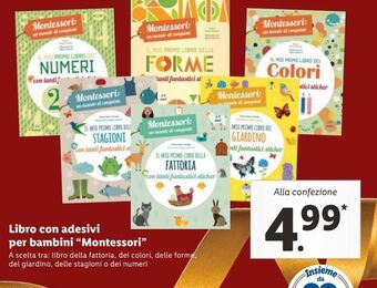 Lidl Libro con adesivi per bambini 'montessori' offerta