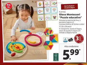 Gioco montessori 'puzzle educativo'