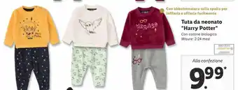 Lidl Tuta da neonato 'harry potter' offerta