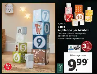 Lidl Torre impilabile per bambini offerta