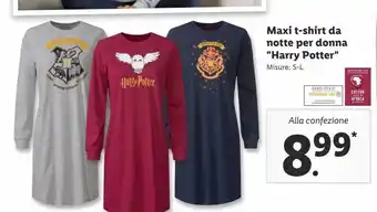 Lidl Maxi t-shirt da notte per donna 'harry potter' offerta