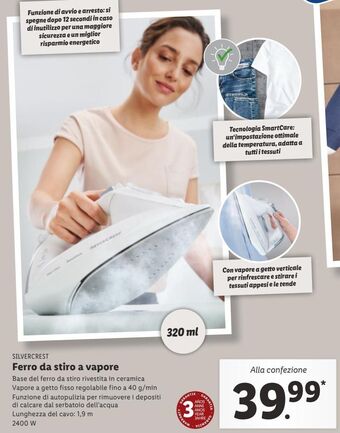 Lidl Ferro da stiro a vapore offerta