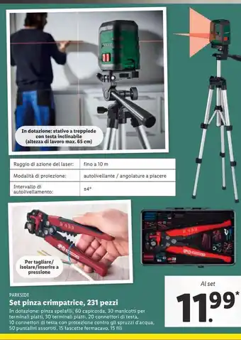Lidl Set pinza crimpatrice 231 pezzi offerta
