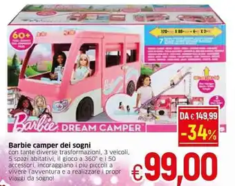 Galassia Barbie camper dei sogni offerta