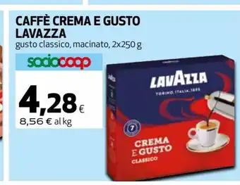 Coop Caffè Crema E Gusto Lavazza gusto classico, macinato, 2 x 250 g offerta