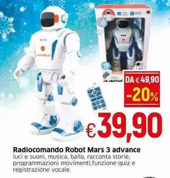 Galassia Radiocomando Robot Mars 3 advance offerta