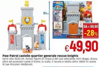 Paw Patrol castello quartier generale rescue knights