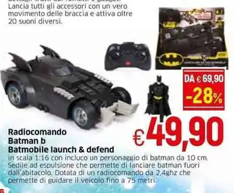 Radiocomando Batman b Batmobile launch & defend