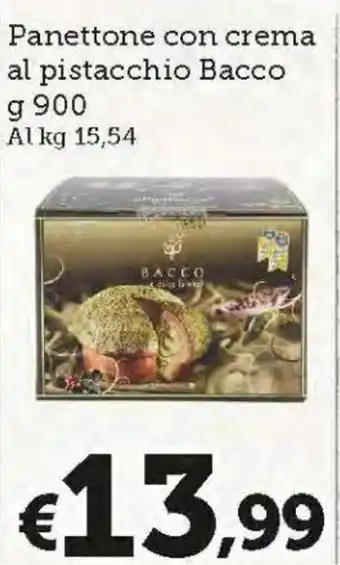 Bacco Panettone con crema al pistacchio g 900