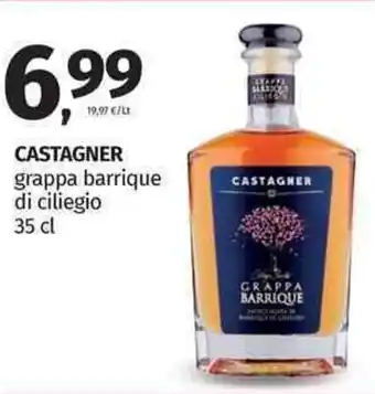 Pam Castagner grappa barrique di ciliegio 35 cl offerta