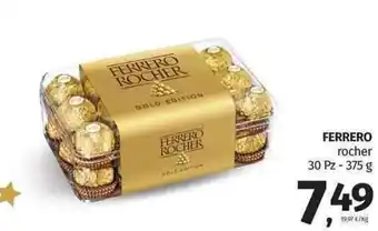 Pam Ferrero Rocher 30 Pz - 375 g offerta
