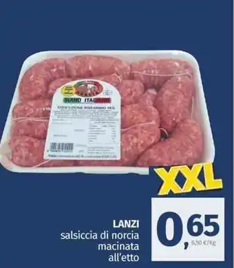 Pam Lanzi salsiccia di norcia macinata all'etto offerta