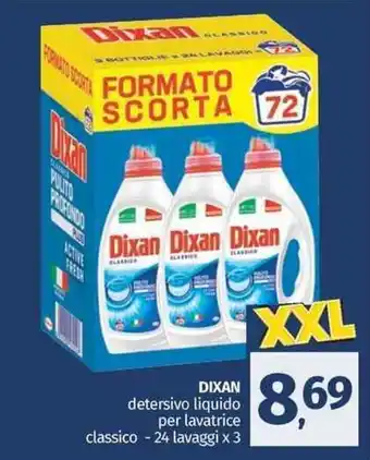 Pam Dixan detersivo liquido per lavatrice classico - 24 lavaggi x 3 offerta
