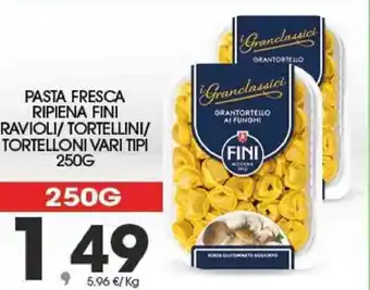 Interspar Fini Pasta Fresca Ripiena Ravioli/Tortellini/Tortelloni Vari Tipi 250 g offerta
