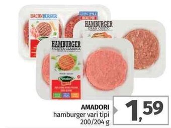 Pam Amadori hamburger vari tipi 200/204 g offerta