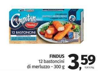 Pam Findus 12 Bastoncini di merluzzo 300 g offerta