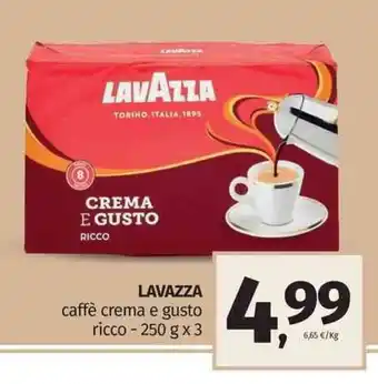 Pam Lavazza Caffè crema e gusto ricco - 250 g x 3 offerta