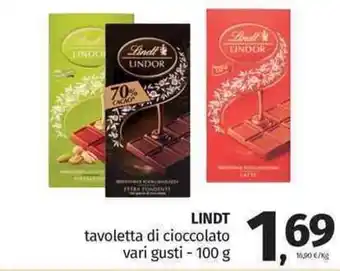 Pam Lindt tavoletta di cioccolato vari gusti - 100 g offerta