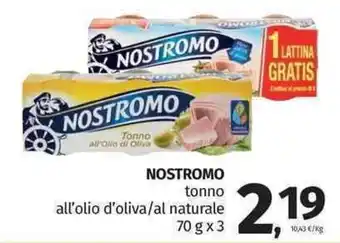 Pam Nostromo all'olio d'oliva/al naturale 70 g x 3 offerta