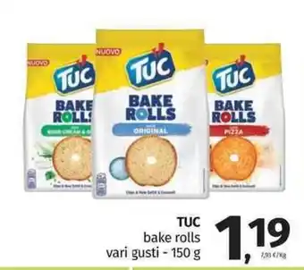 Pam Tuc bake rolls vari gusti - 150 g offerta