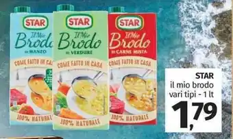 Pam Star il mio brodo vari tipi - 1 lt offerta