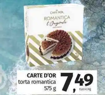 Pam Carte d'Or torta romantica 575 g offerta