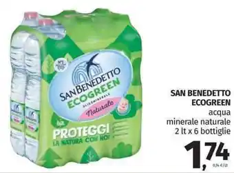 Pam San Benedetto Ecogreen 2 lt x 6 offerta