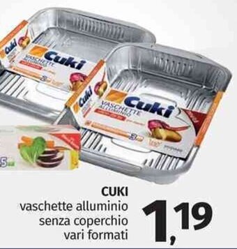 Pam Cuki vaschette alluminio senza coperchio vari formati offerta