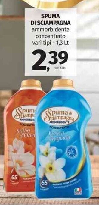 Pam Spuma di Sciampagna Ammorbidente concentrato vari tipi - 1,3 Lt offerta