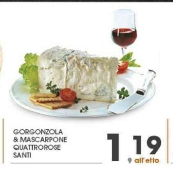 Interspar Gorgonzola & Mascarpone Quattrorose Santi offerta