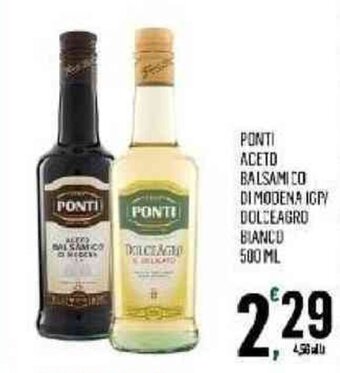 Ponti Aceto Balsamico di Modena IGP/Dolceagro Bianco 500 ml