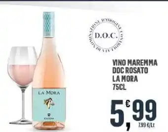 Interspar Vino Maremma Doc Rosato La Mora 75 cl offerta