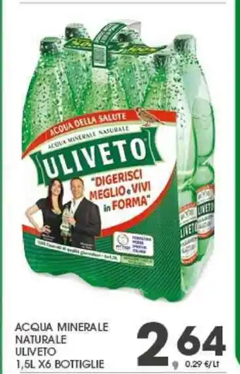 Acqua Minerale Naturale Uliveto 1,5L x 6 Bottiglie