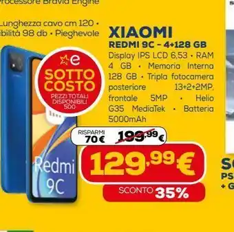Euronics Xiaomi redmi 9c - 4+128 gb offerta