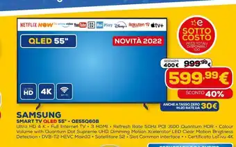 Euronics Smart tv qled 55'' - qe55q60b samsung offerta