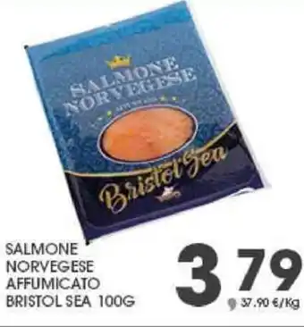 Eurospar Salmone Norvegese Affumicato Bristol Sea 100 g offerta
