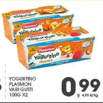 Eurospar Yogurtino Plasmon Vari Gusti 100g x2 offerta