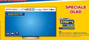 Euronics Smart tv oled evo 77 '' serie c26 oled 77c26ld lg offerta