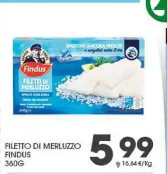 Eurospar Findus Filetto Di Merluzzo 360 g offerta