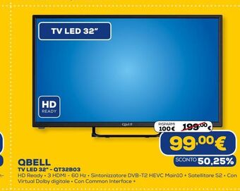 Euronics Tv led 32'' - qt32b03 qbell offerta