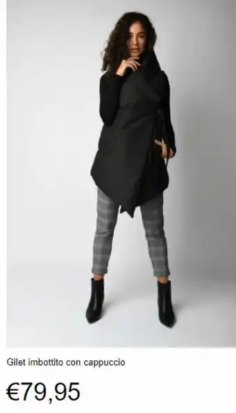 Gilet imbottito con capuccio