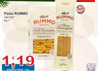 Sidis Rummo Pasta vari tipi kg 1 offerta