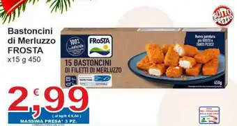 Sidis Frosta Bastoncini di Merluzzo x15 g 450 offerta