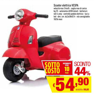 Famila Scooter elettrico Vespa offerta