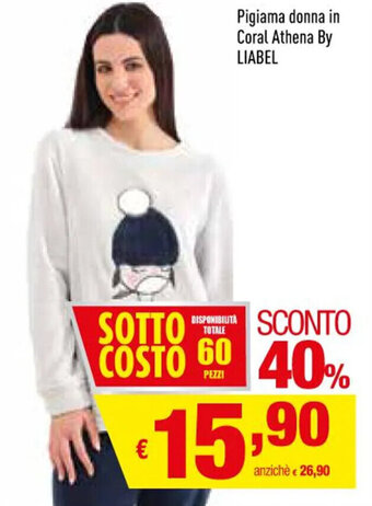 Famila Pigiama donna in Coral Athena By Liabel offerta
