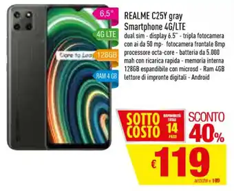 Famila Realme C25Y gray Smartphone 4G/LTE offerta